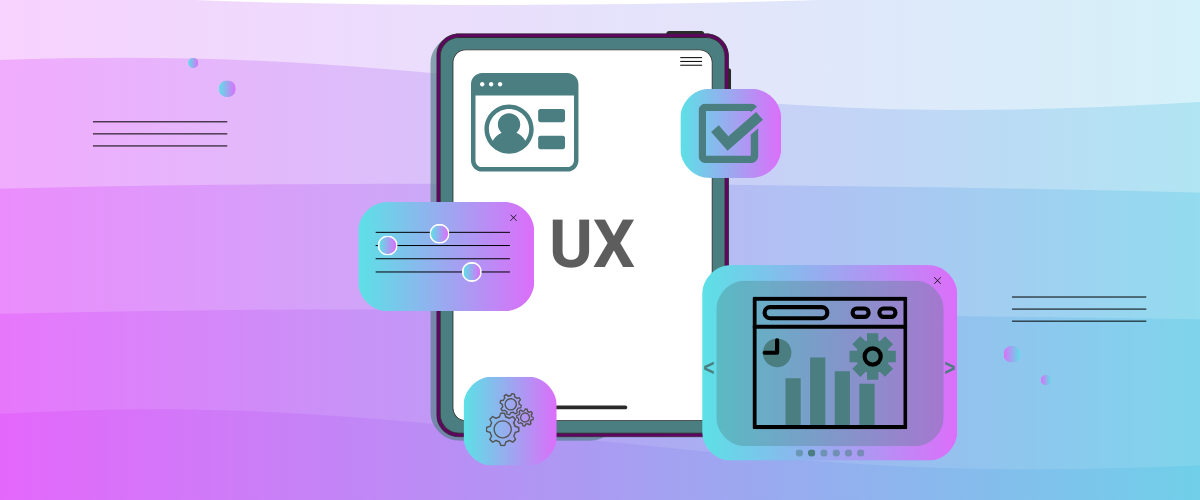 User Interface (UI) design elements showcasing responsive layouts and interactive features